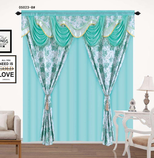 Imperial Grandeur All-in-One Waterfall Curtain & Valance Set