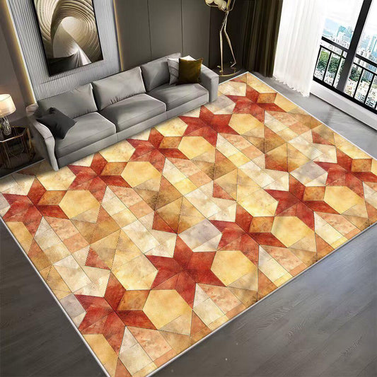 Tuscan Star Geometric Area Rug | Terracotta & Sun-Washed Gold